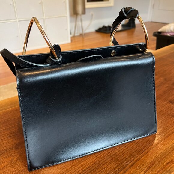 "Phoebe" by Danse Lente Black Leather Crossbody Bag - Picture 5 of 10